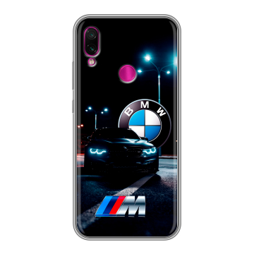 Силиконовый чехол на Xiaomi RedMi Note 7 с принтом БМВ BMW