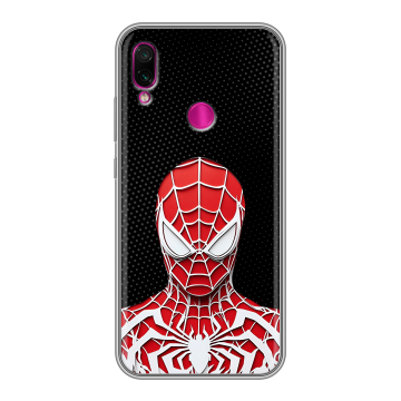 Силиконовый чехол на Xiaomi RedMi Note 7 с принтом человек паук spiderman Силиконовый чехол на Xiaomi RedMi Note 7 с принтом человек паук spiderman
