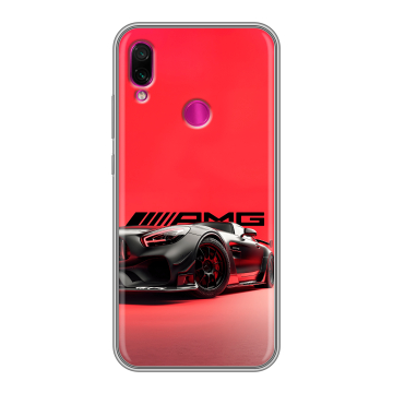Силиконовый чехол на Xiaomi RedMi Note 7 с принтом Мерседес Mercedes AMG Силиконовый чехол на Xiaomi RedMi Note 7 с принтом Мерседес Mercedes AMG
