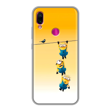 Силиконовый чехол на Xiaomi RedMi Note 7 с принтом Миньоны Силиконовый чехол на Xiaomi RedMi Note 7 с принтом Миньоны