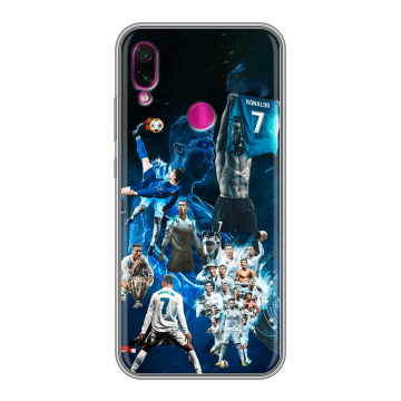 Силиконовый чехол на Xiaomi RedMi Note 7 с принтом Реал Роналдо