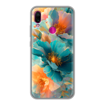 Силиконовый чехол на Xiaomi RedMi Note 7 с принтом Цветы