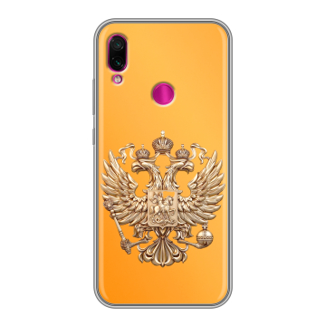 Силиконовый чехол на Xiaomi RedMi Note 7 с принтом Герб Флаг России