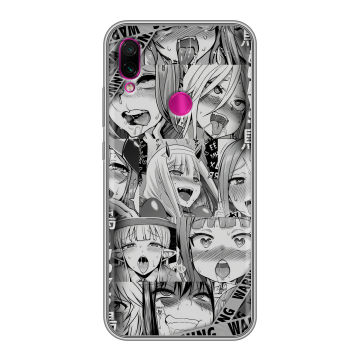 Силиконовый чехол на Xiaomi RedMi Note 7 с принтом Ahegao Ахегао Аниме Силиконовый чехол на Xiaomi RedMi Note 7 с принтом Ahegao Ахегао Аниме