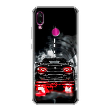 Силиконовый чехол на Xiaomi RedMi Note 7 с принтом BMW БМВ