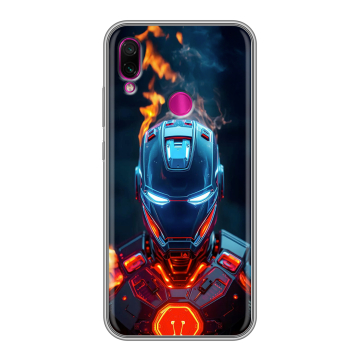 Силиконовый чехол на Xiaomi RedMi Note 7 с принтом IronMan Железный человек Силиконовый чехол на Xiaomi RedMi Note 7 с принтом IronMan Железный человек