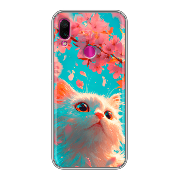 Силиконовый чехол на Xiaomi RedMi Note 7 с принтом Красивый кот Силиконовый чехол на Xiaomi RedMi Note 7 с принтом Красивый кот