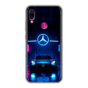 Силиконовый чехол на Xiaomi RedMi Note 7 с принтом Mercedes Мерседес Силиконовый чехол на Xiaomi RedMi Note 7 с принтом Mercedes Мерседес