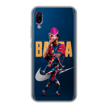 Силиконовый чехол на Xiaomi RedMi Note 7 с принтом Барселона Barca Yamal Силиконовый чехол на Xiaomi RedMi Note 7 с принтом Барселона Barca Yamal