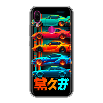 Силиконовый чехол на Xiaomi RedMi Note 7 с принтом машины тачки Силиконовый чехол на Xiaomi RedMi Note 7 с принтом машины тачки