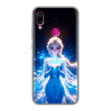 Силиконовый чехол на Xiaomi RedMi Note 7 с принтом Холодное сердце Frozen Силиконовый чехол на Xiaomi RedMi Note 7 с принтом Холодное сердце Frozen
