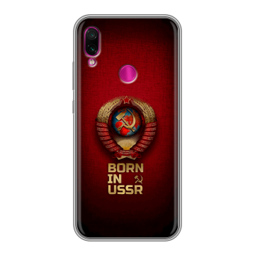 Силиконовый чехол на Xiaomi RedMi Note 7 с принтом Флаг Герб СССР Силиконовый чехол на Xiaomi RedMi Note 7 с принтом Флаг Герб СССР