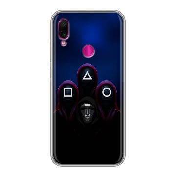 Силиконовый чехол на Xiaomi RedMi Note 7 с принтом Игра Кальмара Силиконовый чехол на Xiaomi RedMi Note 7 с принтом Игра Кальмара