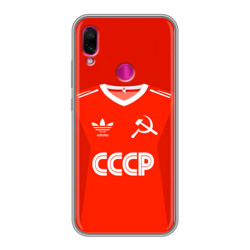 Силиконовый чехол на Xiaomi RedMi Note 7 с принтом Флаг Герб СССР Силиконовый чехол на Xiaomi RedMi Note 7 с принтом Флаг Герб СССР
