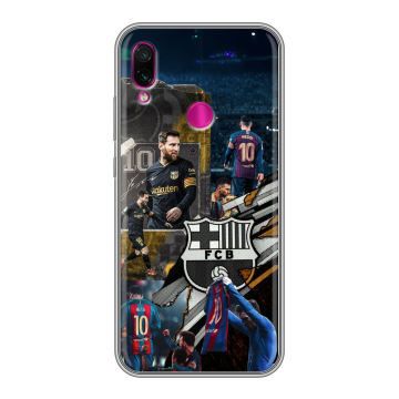 Силиконовый чехол на Xiaomi RedMi Note 7 с принтом Messi Barcelona Силиконовый чехол на Xiaomi RedMi Note 7 с принтом Messi Barcelona