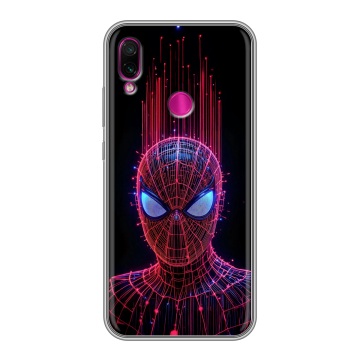 Силиконовый чехол на Xiaomi RedMi Note 7 с принтом Spiderman Человек паук Силиконовый чехол на Xiaomi RedMi Note 7 с принтом Spiderman Человек паук