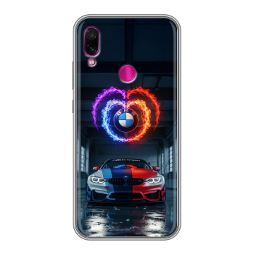 Силиконовый чехол на Xiaomi RedMi Note 7 с принтом BMW БМВ Силиконовый чехол на Xiaomi RedMi Note 7 с принтом BMW БМВ