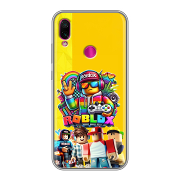 Силиконовый чехол на Xiaomi RedMi Note 7 с принтом Roblox Роблокс Силиконовый чехол на Xiaomi RedMi Note 7 с принтом Roblox Роблокс
