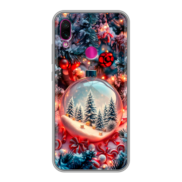 Силиконовый чехол на Xiaomi RedMi Note 7 с принтом Новый год Силиконовый чехол на Xiaomi RedMi Note 7 с принтом Новый год