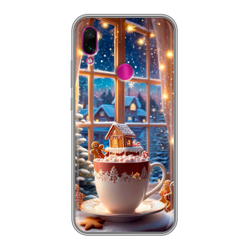 Силиконовый чехол на Xiaomi RedMi Note 7 с принтом Новый год Силиконовый чехол на Xiaomi RedMi Note 7 с принтом Новый год