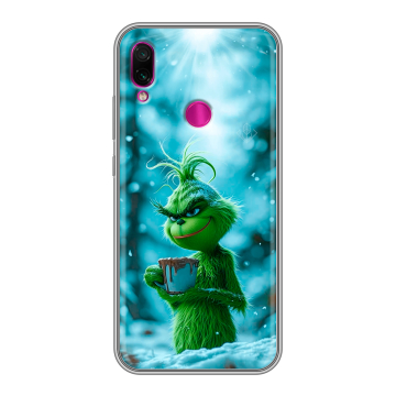 Силиконовый чехол на Xiaomi RedMi Note 7 с принтом Новый год гринч Силиконовый чехол на Xiaomi RedMi Note 7 с принтом Новый год гринч