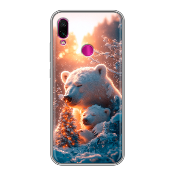 Силиконовый чехол на Xiaomi RedMi Note 7 с принтом Новый год Силиконовый чехол на Xiaomi RedMi Note 7 с принтом Новый год