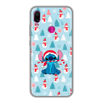 Силиконовый чехол на Xiaomi RedMi Note 7 с принтом Стич Новый год Силиконовый чехол на Xiaomi RedMi Note 7 с принтом Стич Новый год
