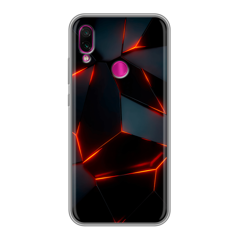 Силиконовый чехол на Xiaomi RedMi Note 7 с принтом Яркие абстракции Силиконовый чехол на Xiaomi RedMi Note 7 с принтом Яркие абстракции