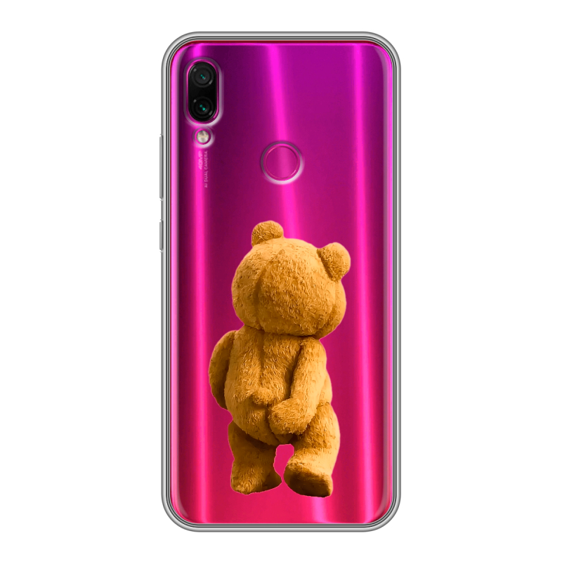 Силиконовый противоударный чехол на Xiaomi RedMi Note 7 с принтом Медведь Силиконовый противоударный чехол на Xiaomi RedMi Note 7 с принтом Медведь