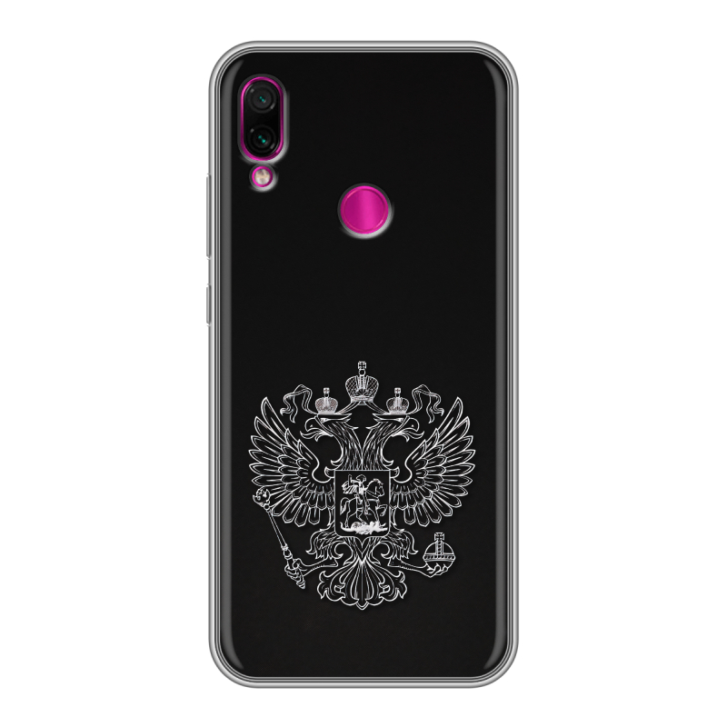Силиконовый чехол на Xiaomi RedMi Note 7 с принтом Герб России Силиконовый чехол на Xiaomi RedMi Note 7 с принтом Герб России