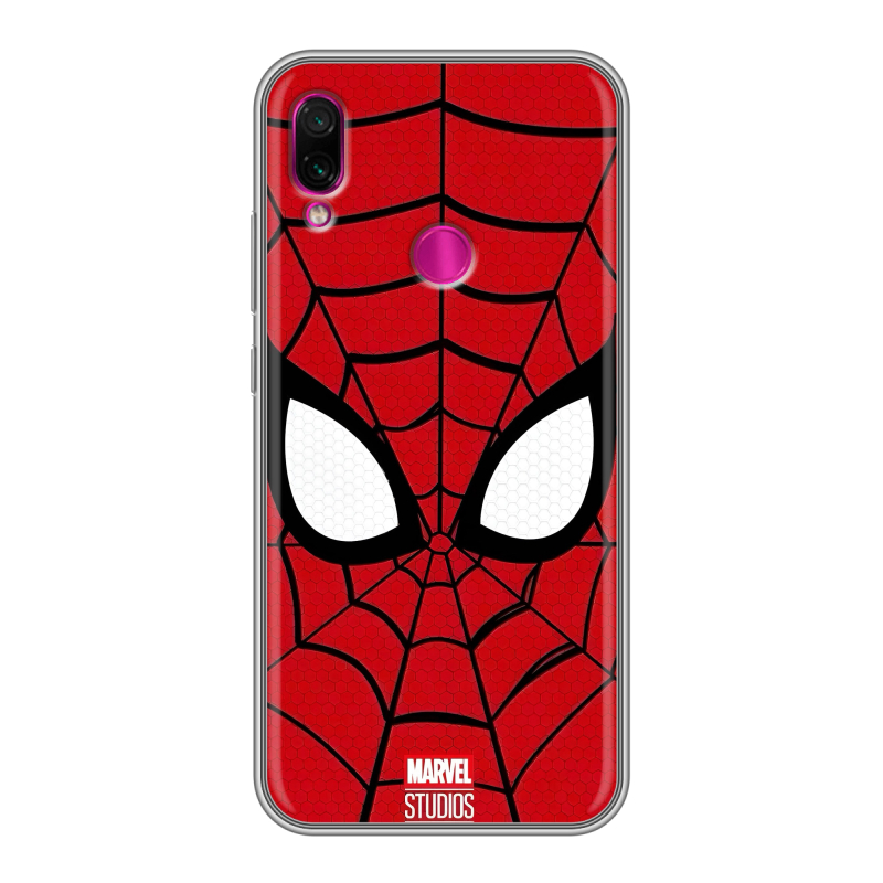 Силиконовый противоударный чехол на Xiaomi RedMi Note 7 с принтом человек паук spiderman Силиконовый противоударный чехол на Xiaomi RedMi Note 7 с принтом человек паук spiderman