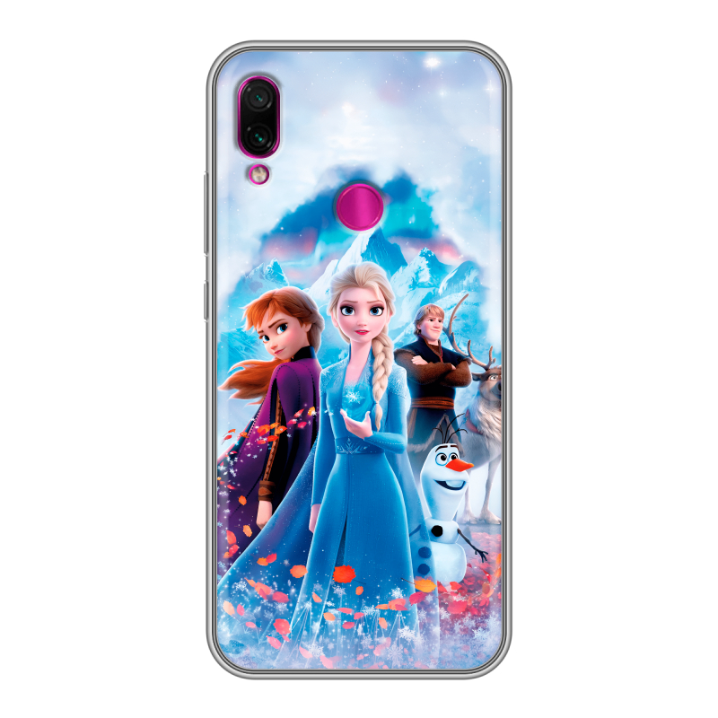 Силиконовый противоударный чехол на Xiaomi RedMi Note 7 с принтом Холодное сердце Frozen Силиконовый противоударный чехол на Xiaomi RedMi Note 7 с принтом Холодное сердце Frozen