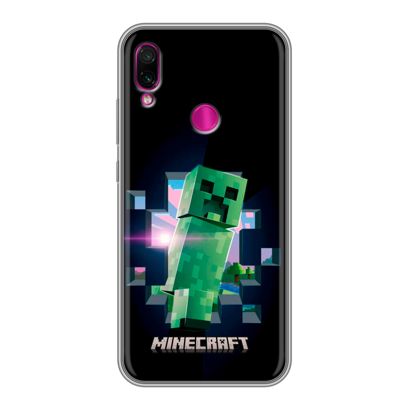 Силиконовый чехол на Xiaomi RedMi Note 7 с принтом Майнкрафт Minecraft Силиконовый чехол на Xiaomi RedMi Note 7 с принтом Майнкрафт Minecraft