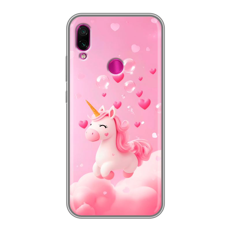 Силиконовый чехол на Xiaomi RedMi Note 7 с принтом Единорог Силиконовый чехол на Xiaomi RedMi Note 7 с принтом Единорог