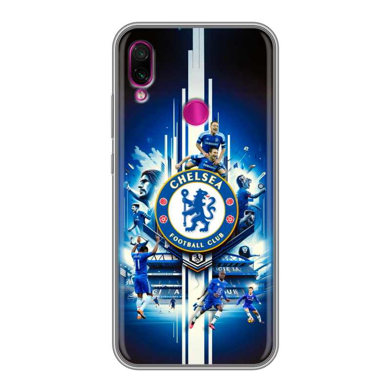 Силиконовый чехол на Xiaomi RedMi Note 7 с принтом Chelsea Челси Силиконовый чехол на Xiaomi RedMi Note 7 с принтом Chelsea Челси