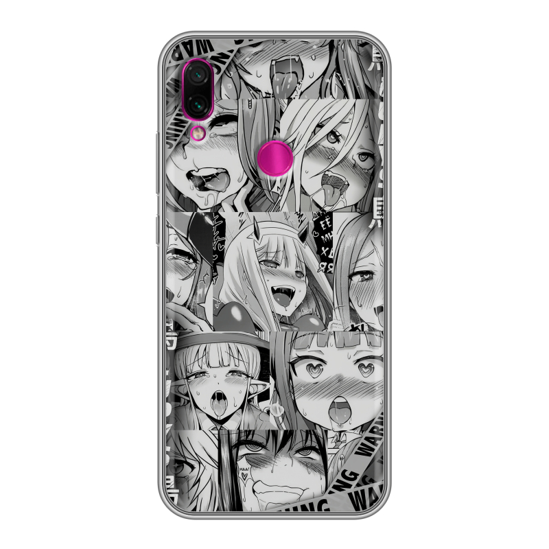 Силиконовый чехол на Xiaomi RedMi Note 7 с принтом Ahegao Ахегао Аниме Силиконовый чехол на Xiaomi RedMi Note 7 с принтом Ahegao Ахегао Аниме