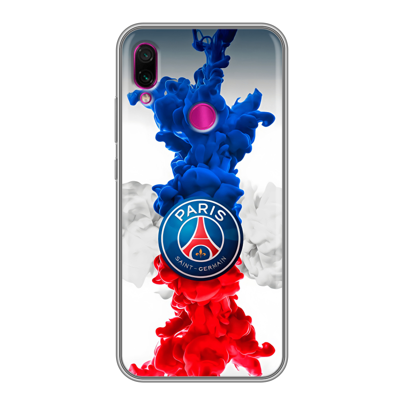 Силиконовый противоударный чехол на Xiaomi RedMi Note 7 с принтом PSG ПСЖ Силиконовый противоударный чехол на Xiaomi RedMi Note 7 с принтом PSG ПСЖ