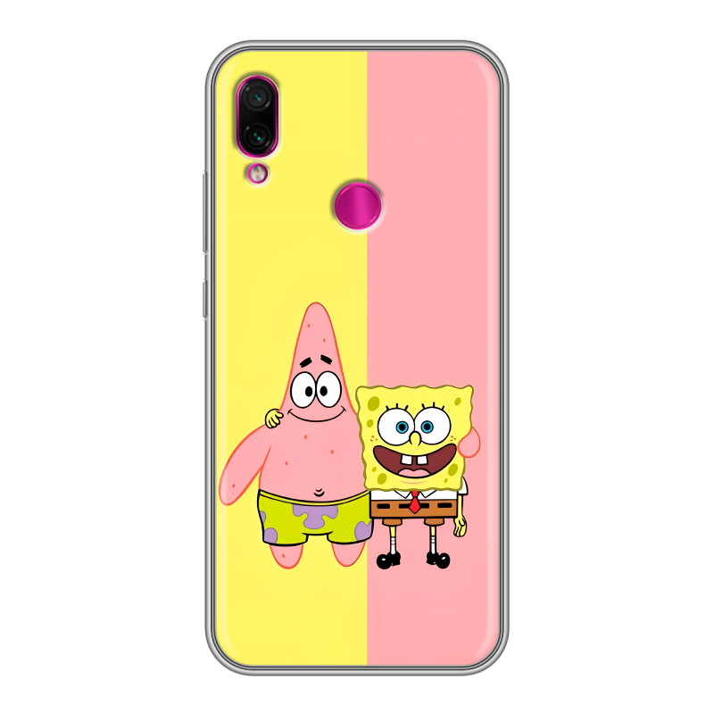 Силиконовый чехол на Xiaomi RedMi Note 7 с принтом Спанч боб Спанчбоб Силиконовый чехол на Xiaomi RedMi Note 7 с принтом Спанч боб Спанчбоб