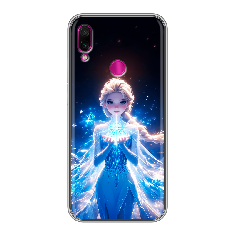 Силиконовый чехол на Xiaomi RedMi Note 7 с принтом Холодное сердце Frozen Силиконовый чехол на Xiaomi RedMi Note 7 с принтом Холодное сердце Frozen