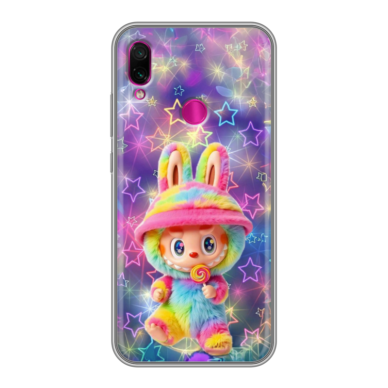 Силиконовый чехол на Xiaomi RedMi Note 7 с принтом Labubu Лабубу Силиконовый чехол на Xiaomi RedMi Note 7 с принтом Labubu Лабубу