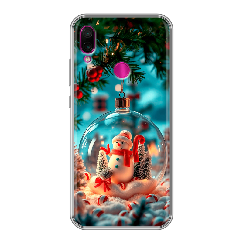 Силиконовый противоударный чехол на Xiaomi RedMi Note 7 с принтом Новый год Силиконовый противоударный чехол на Xiaomi RedMi Note 7 с принтом Новый год