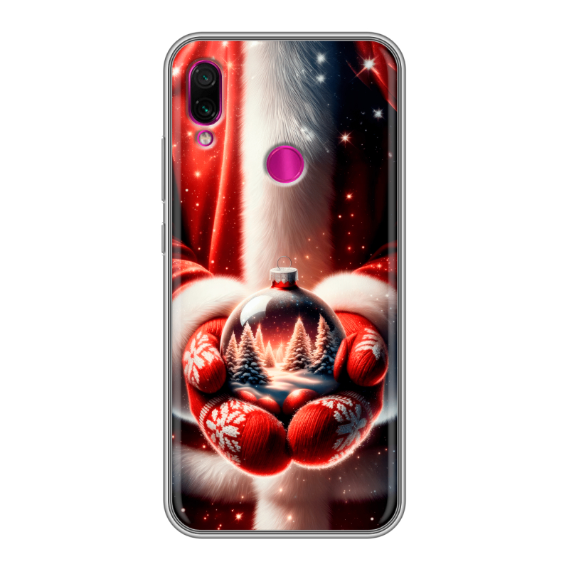 Силиконовый противоударный чехол на Xiaomi RedMi Note 7 с принтом Новый год Силиконовый противоударный чехол на Xiaomi RedMi Note 7 с принтом Новый год