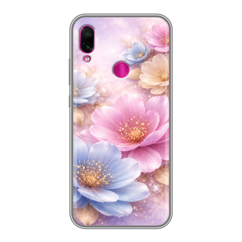 Силиконовый чехол на Xiaomi RedMi Note 7 с принтом женский Силиконовый чехол на Xiaomi RedMi Note 7 с принтом женский