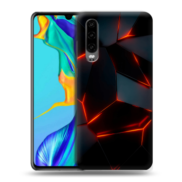 Силиконовый чехол на Huawei P30 с принтом Яркие абстракции Силиконовый чехол на Huawei P30 с принтом Яркие абстракции