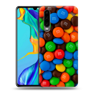 Силиконовый чехол на Huawei P30 с принтом Конфеты Силиконовый чехол на Huawei P30 с принтом Конфеты