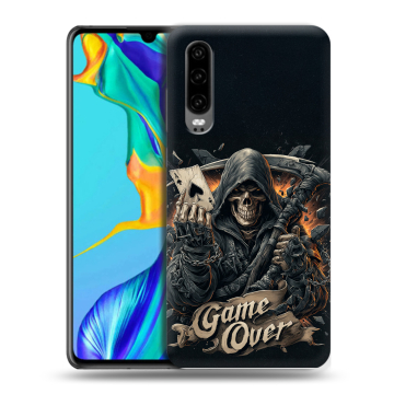 Силиконовый чехол на Huawei P30 с принтом Скелет карты Силиконовый чехол на Huawei P30 с принтом Скелет карты