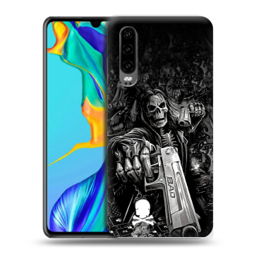 Силиконовый чехол на Huawei P30 с принтом Скелет Силиконовый чехол на Huawei P30 с принтом Скелет