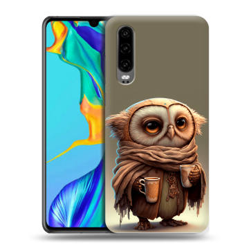 Силиконовый чехол на Huawei P30 с принтом Сова