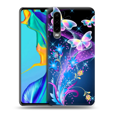 Силиконовый чехол на Huawei P30 с принтом Бабочки