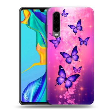 Силиконовый чехол на Huawei P30 с принтом Бабочки